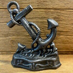 Cast Iron NAUTICAL ANCHOR Doorstop weighs 1lb 12oz 7 1/2" tall 10137